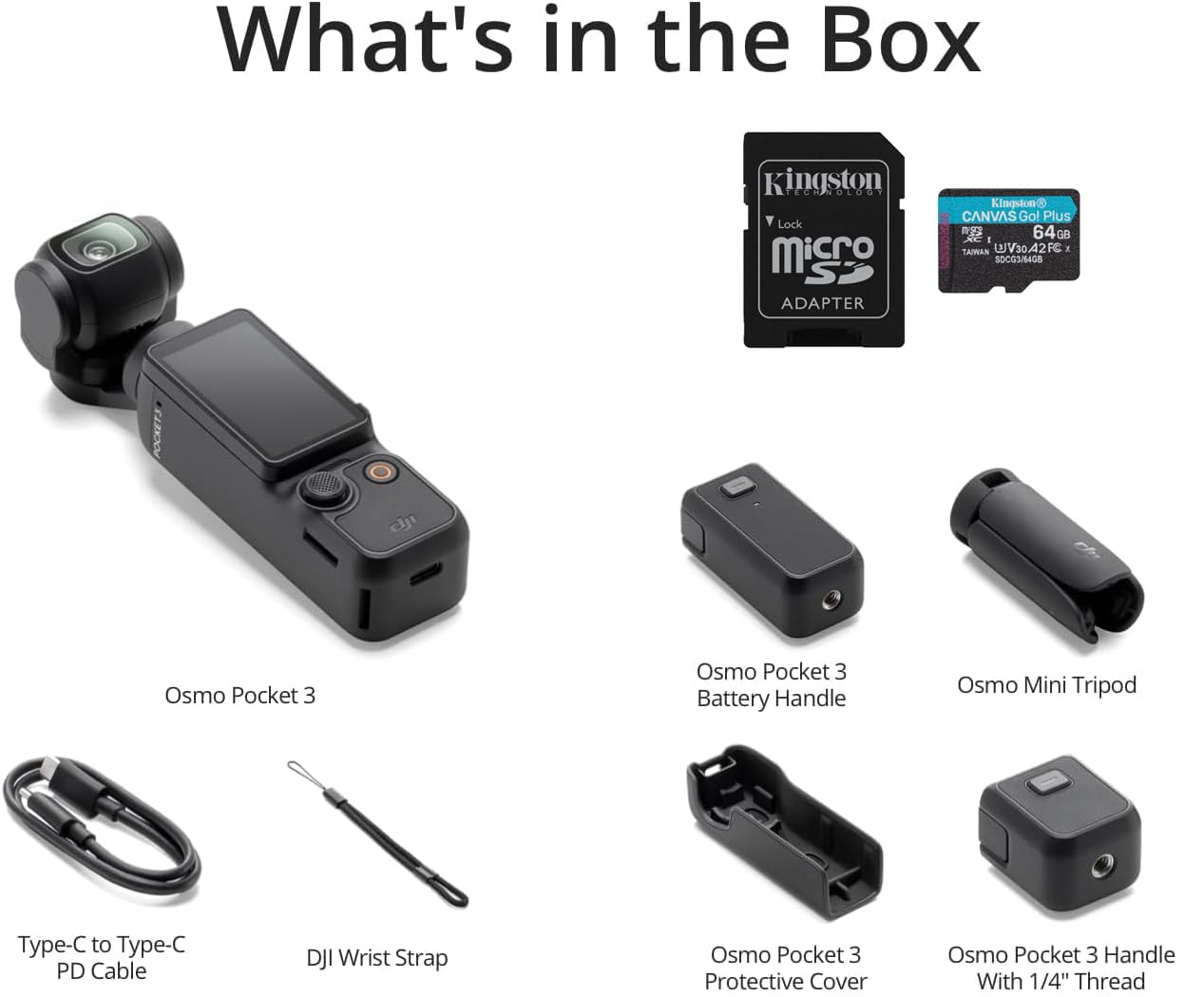 DJI Osmo Pocket 3 Capture More Combo, Vlogging Camera with 1'' CMOS & 4K/120fps Video, 3-Axis Stabilization, Fast Focusing, Face/Object Tracking, 2" Rotatable Touchscreen